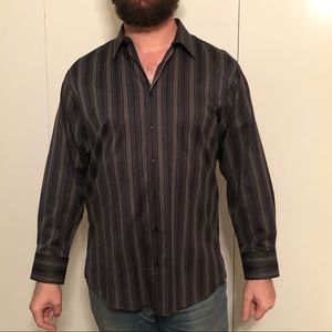 Black long sleeve button down Saks 5th Avenue XL